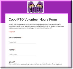 PTO Volunteer Log PTO Volunteer Log